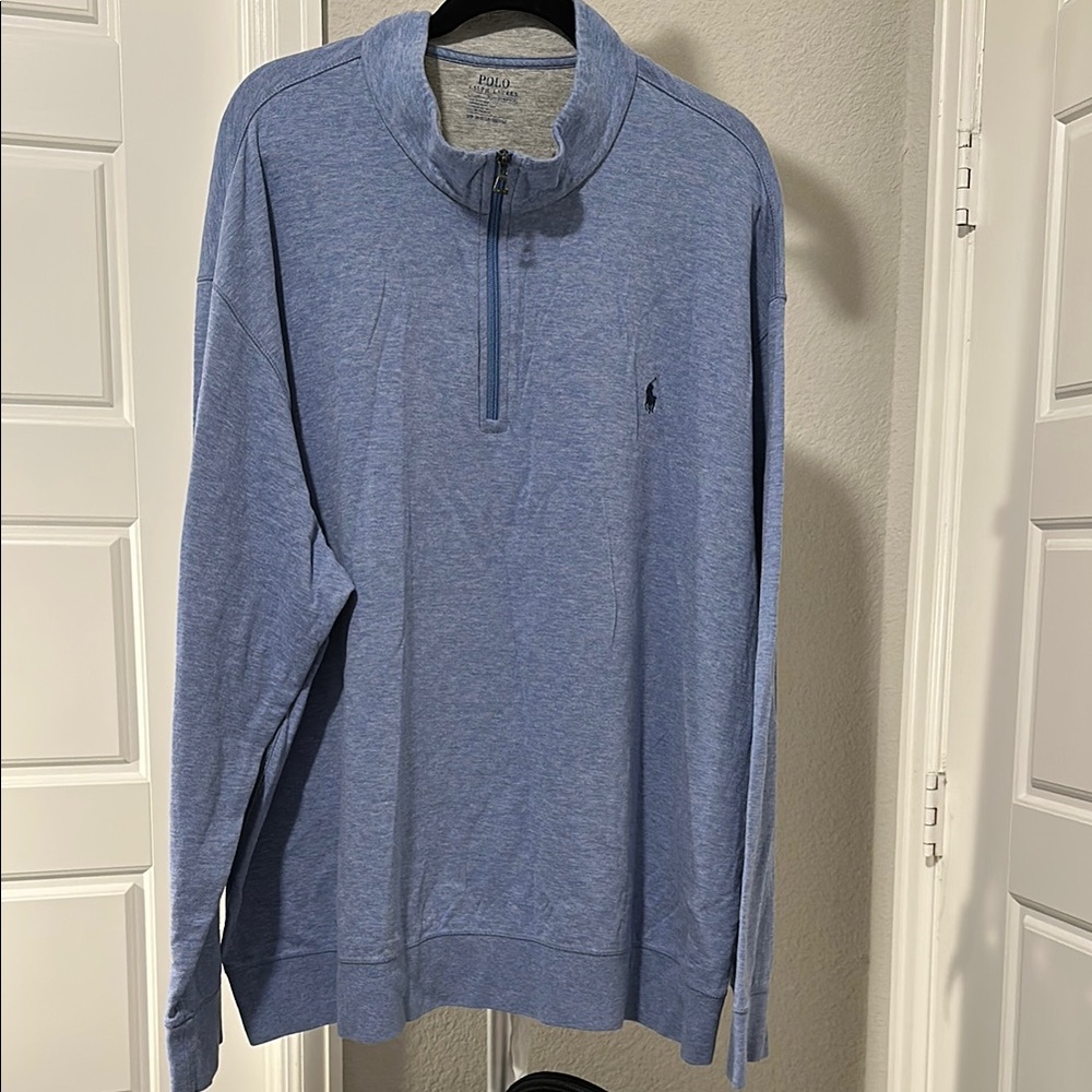 Polo by Ralph Lauren Men's Blue Half-Zip Sweater